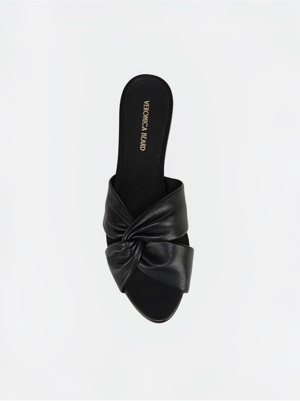 Veronica Beard Seraphine Black Leather Twist Sandal Sz 5.5 MSRP $295 Revolve NEW